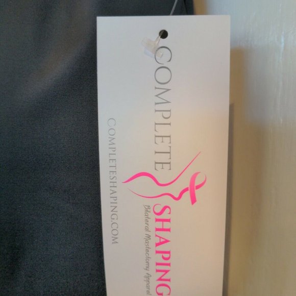 Mastectomy Swim Tankini Top with Integrated Prosthetics, Large w D Cup, NWT, Bla - Picture 3 of 7